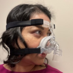 Full face mask try on