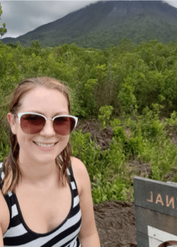 Selfie of a woman in front of nature