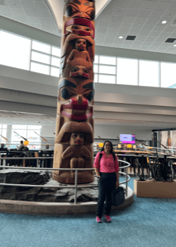 Woman carrying her CPAP throughout the airport